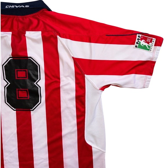 Vintage 90s Chivas De Guadalajara Soccer Jersey Mens XL Collared Mexico 8 - Picture 7 of 7
